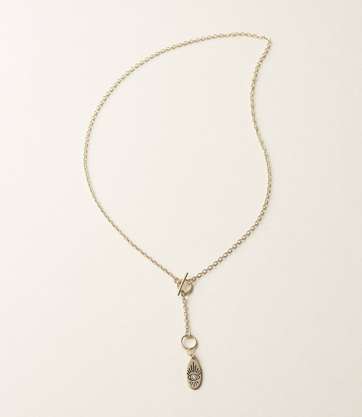 Ruchi Evil Eye Gold Lariat Necklace