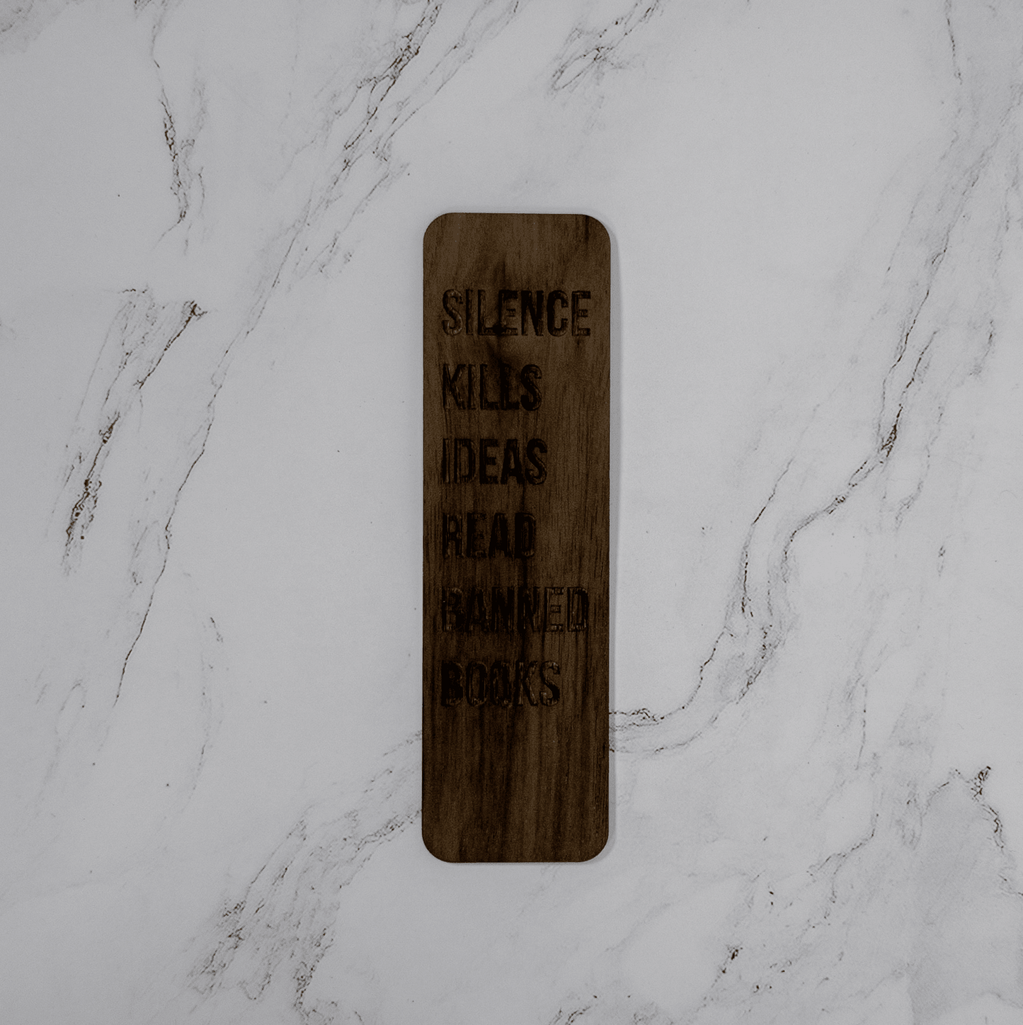 Wooden Bookmark | Silence Kills - Bold