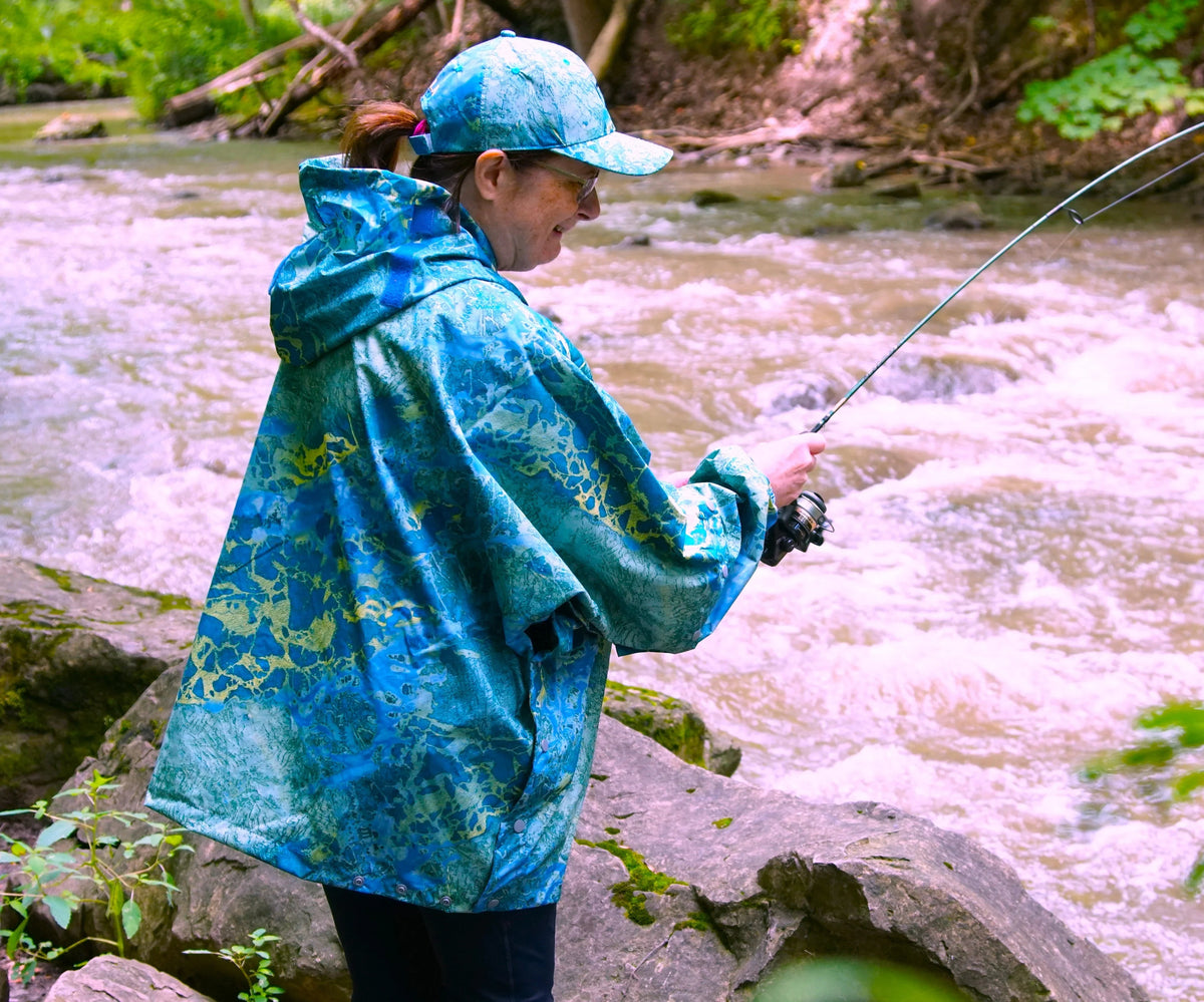 Brella Blue Yellow Unisex Rain Jacket