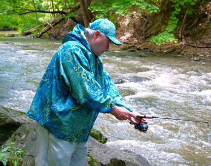 Brella Blue Yellow Unisex Rain Jacket