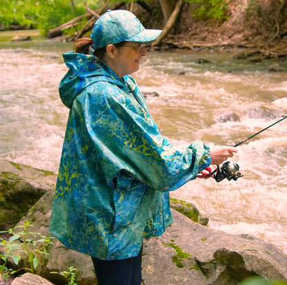 Brella Blue Yellow Unisex Rain Jacket
