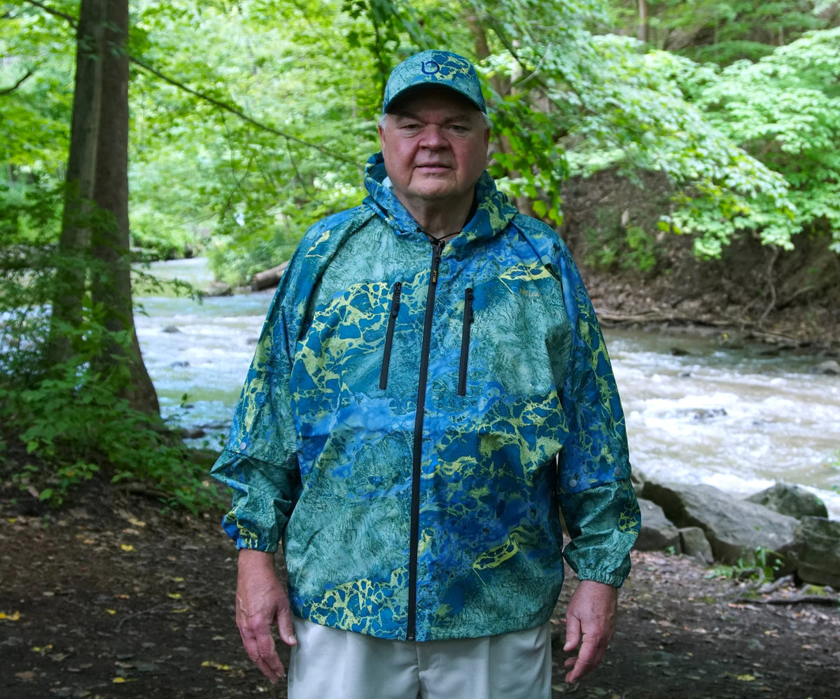Brella Blue Yellow Unisex Rain Jacket