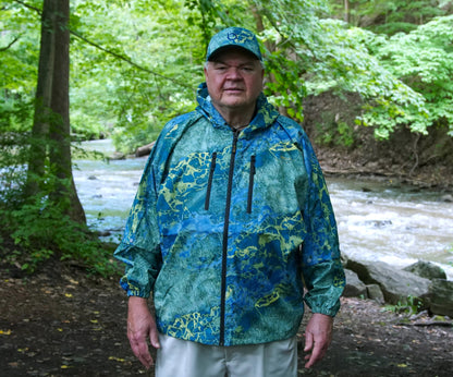 Brella Blue Yellow Unisex Rain Jacket
