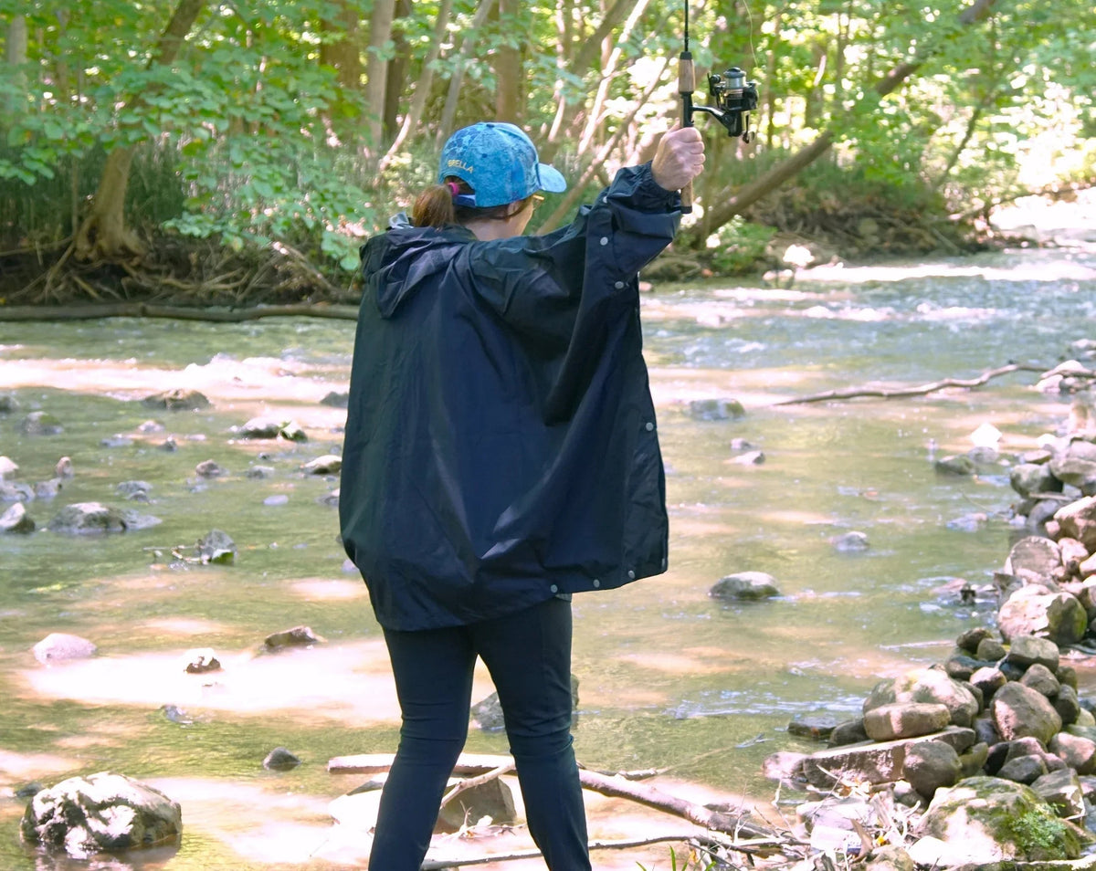 Brella Navy Blue Unisex Rain Poncho