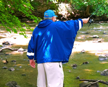 Brella® Blue Unisex Rain Jacket Reflective Strips | All-Weather Protection