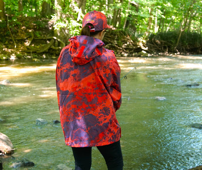 Brella Red Blue Unisex Rain Jacket