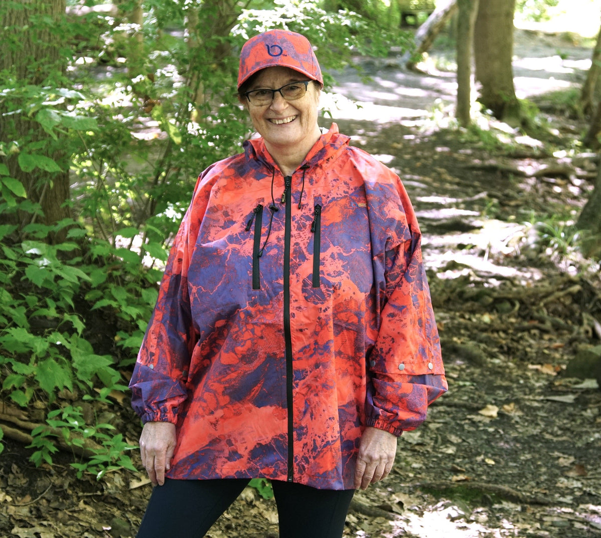 Brella Red Blue Unisex Rain Jacket