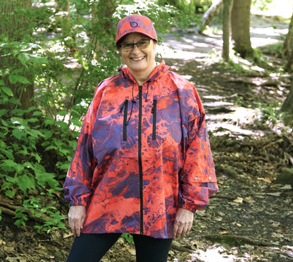 Brella Red Blue Unisex Rain Jacket