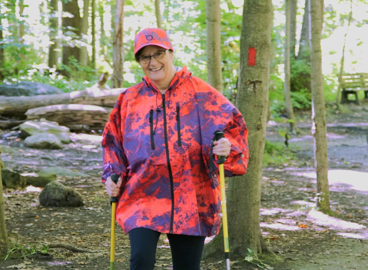 Brella Red Blue Unisex Rain Jacket
