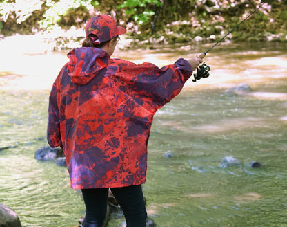 Brella Red Blue Unisex Rain Jacket