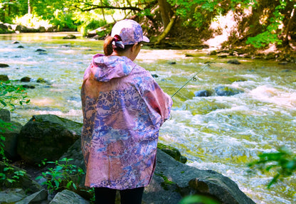 Brella Purple Rose Unisex Rain Jacket