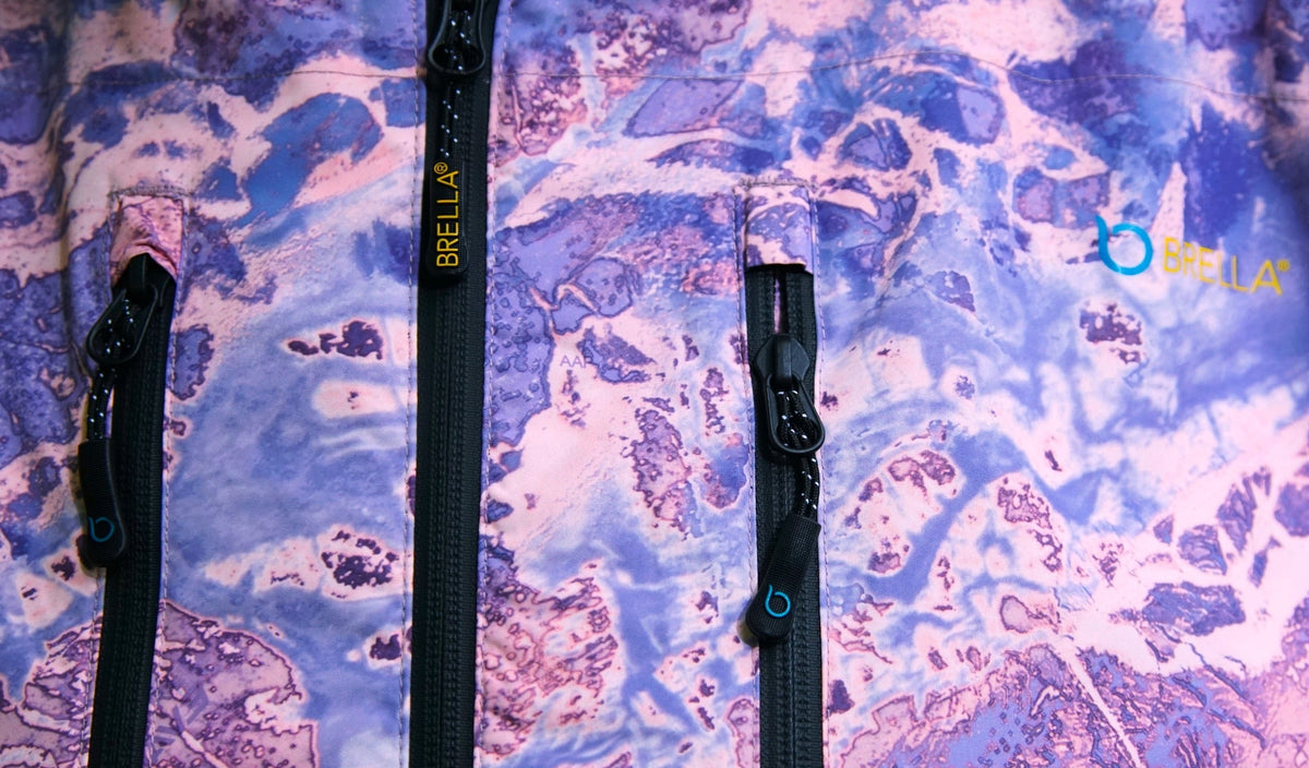 Brella Purple Rose Unisex Rain Jacket
