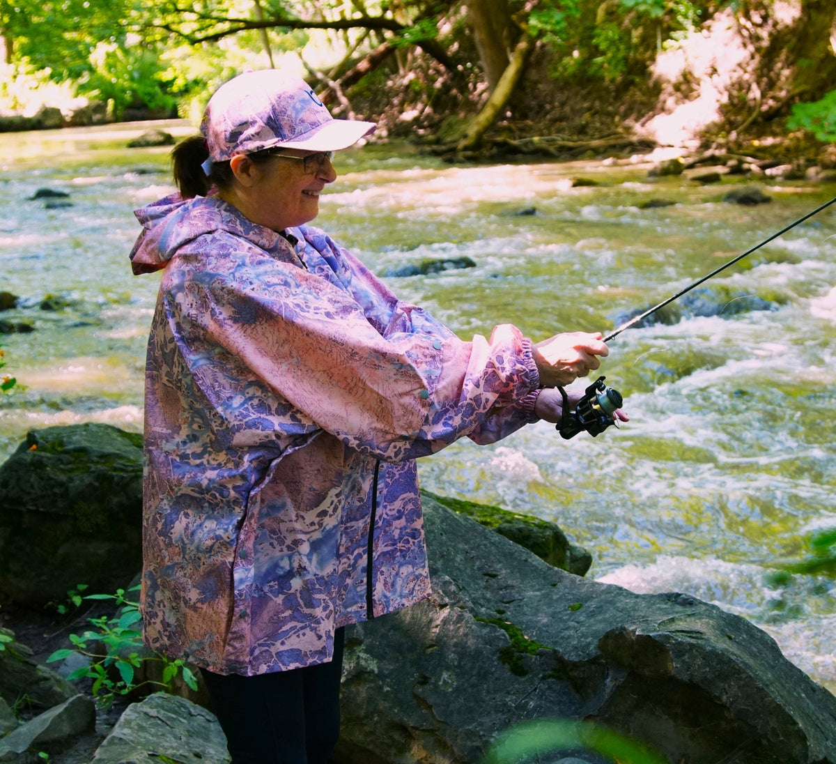 Brella Purple Rose Unisex Rain Jacket