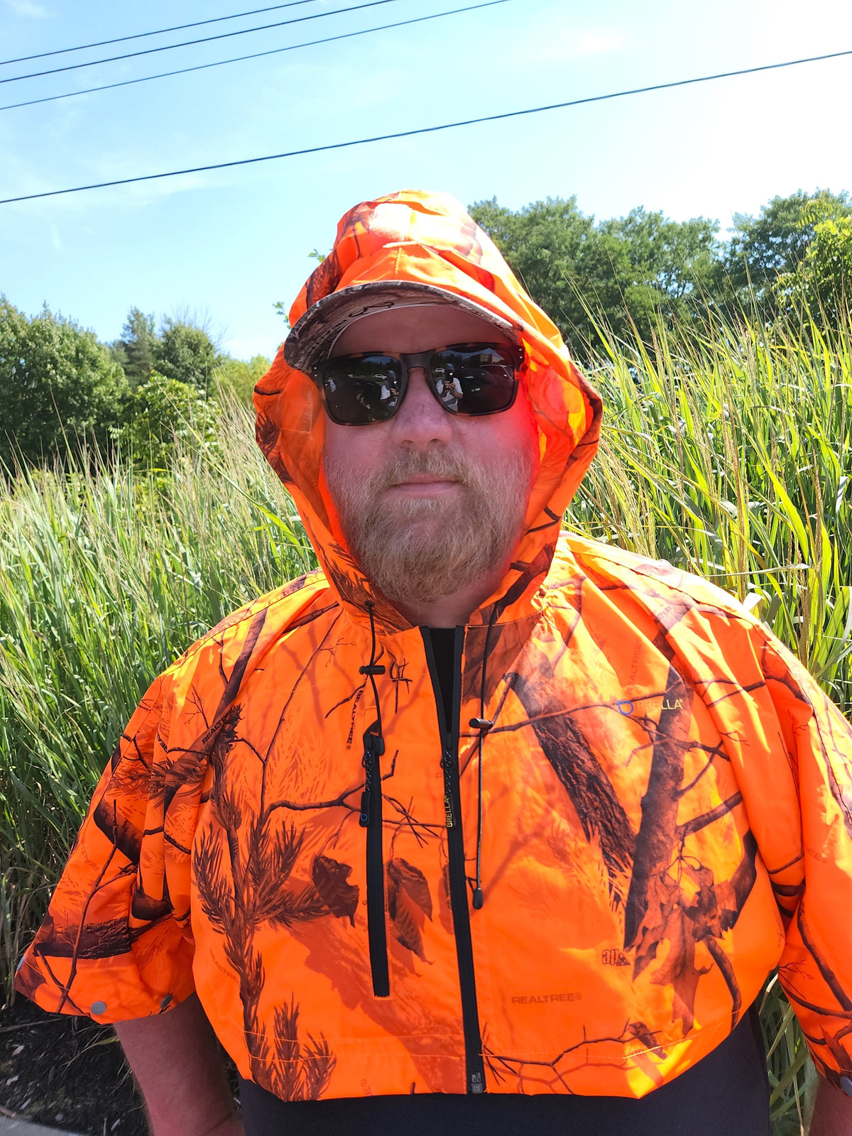 Brella Realtree AP Blaze Camo Unisex Half Rain Jacket