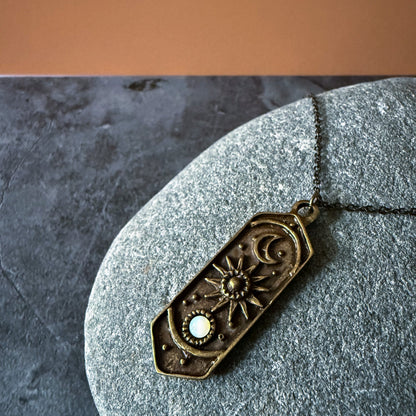 Mystic Monolith Birthstone Necklace