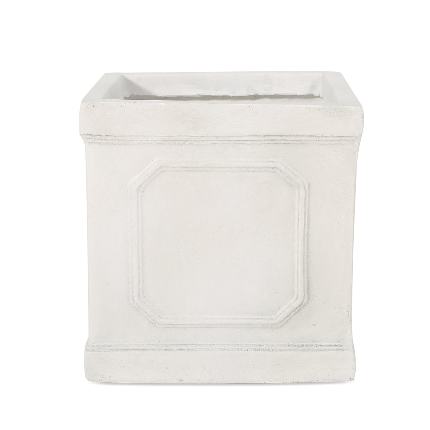 10.75 x 11.00 Antique White Magnesium Oxide Planter