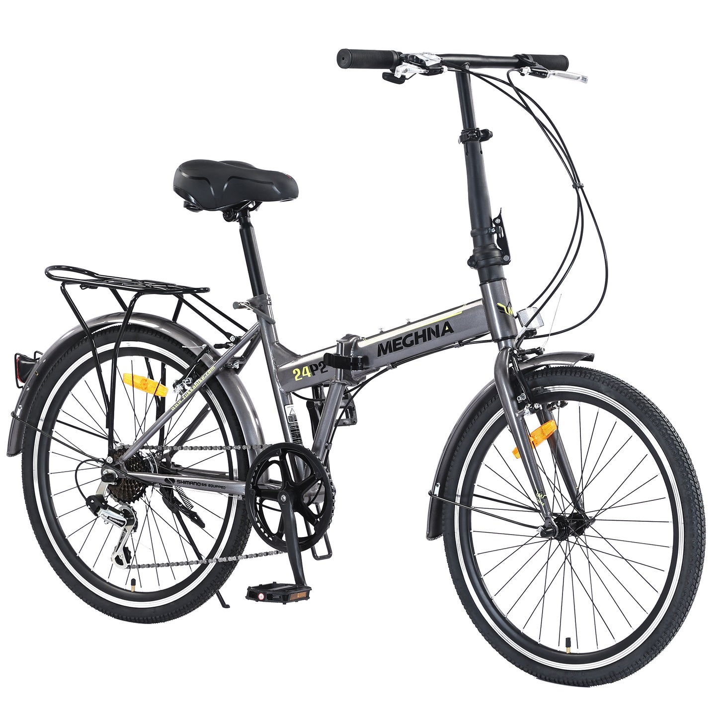 24' Folding City Bike Steel Frame 7 Speed Folding Bike