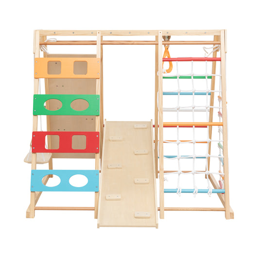 2-in-1 Slide & Climb Set: 9-in-1 Outdoor Playset for Motor Skills, Fun & Safe Play