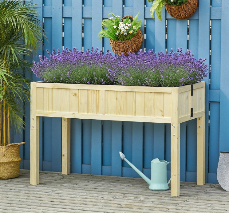 Garden Raised Bed Raised Garden Bed Elevated Wooden Planter Box