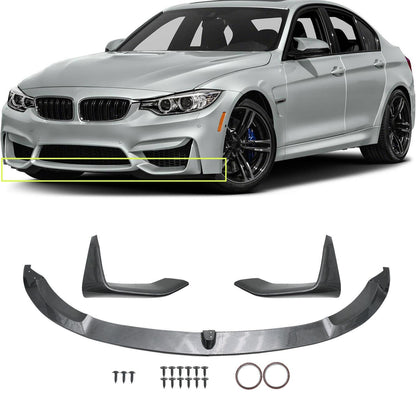 For 2015-2020 BMW F80 F82 F83 M3 M4 Front Bumper Lip Splitter Carbon Fiber Style