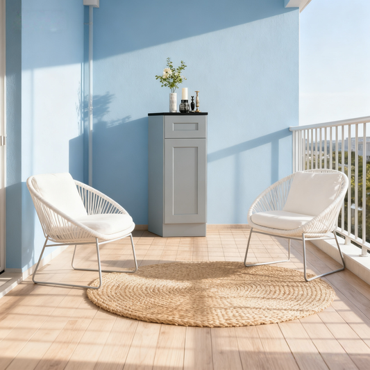 Dark Gray Shaker Solid Wood Single Door Base Cabinet,for Kitchen, Laundry,and Bathroom Storage Adjustable Shelves Ready to Assemble (12' Wx34.5 Hx24 D)