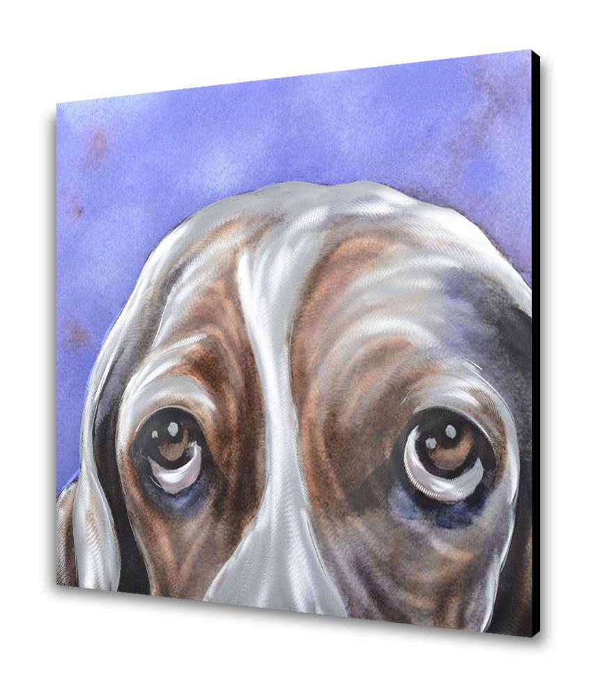 Timid Dog Metal Wall Art