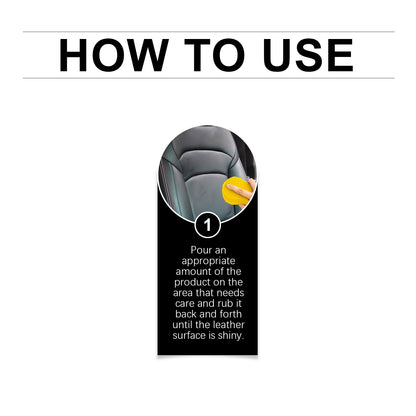 Homonth Automotive Leather Care Cleaning Cream, Automotive Interior Seat Decontamination Bright Maintenance Care Cream