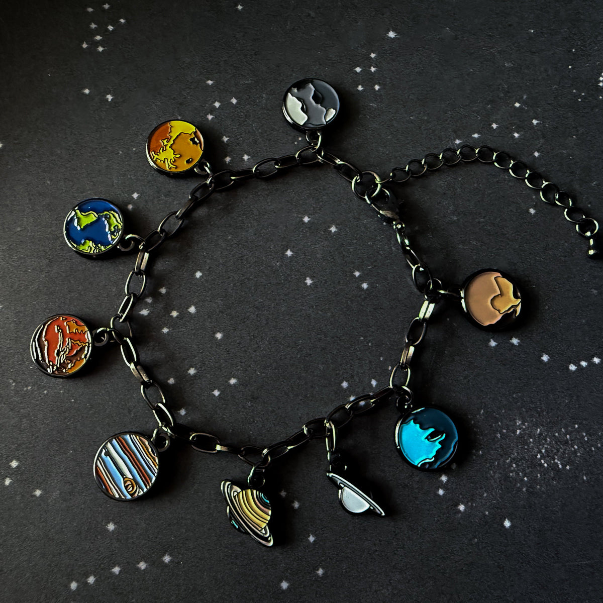 Solar System Enamel Charm Bracelet