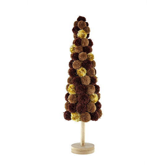 8.7x8.7x31.5' Tall Tree Christmas Table Decor, Coffee Multi