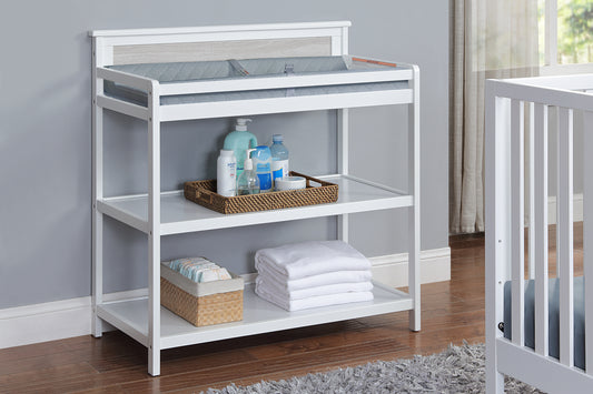 Connelly Changing Table White/Rockport Gray