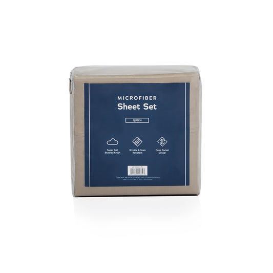 Weekender Microfiber Sheets, cal king, Sandstone