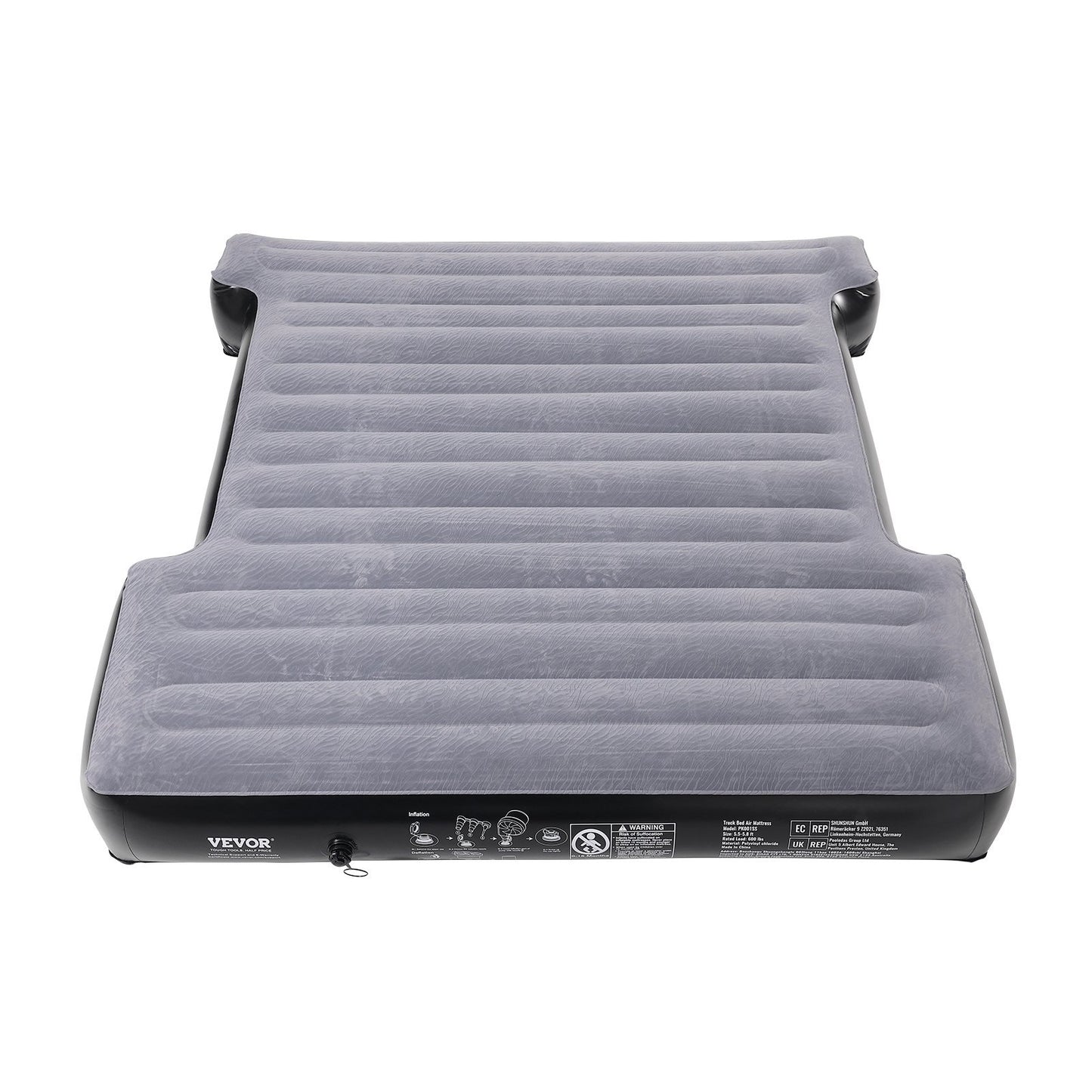 Truck Bed Air Mattress, for 5.5-5.8 ft Full Size Short Truck Beds, Inflatable Air Mattress Camping Bed with 12V Air Pump 2 Pillows, Carry Bag, for Silverado, RAM, F Series, Sierra, Titan, Tundra