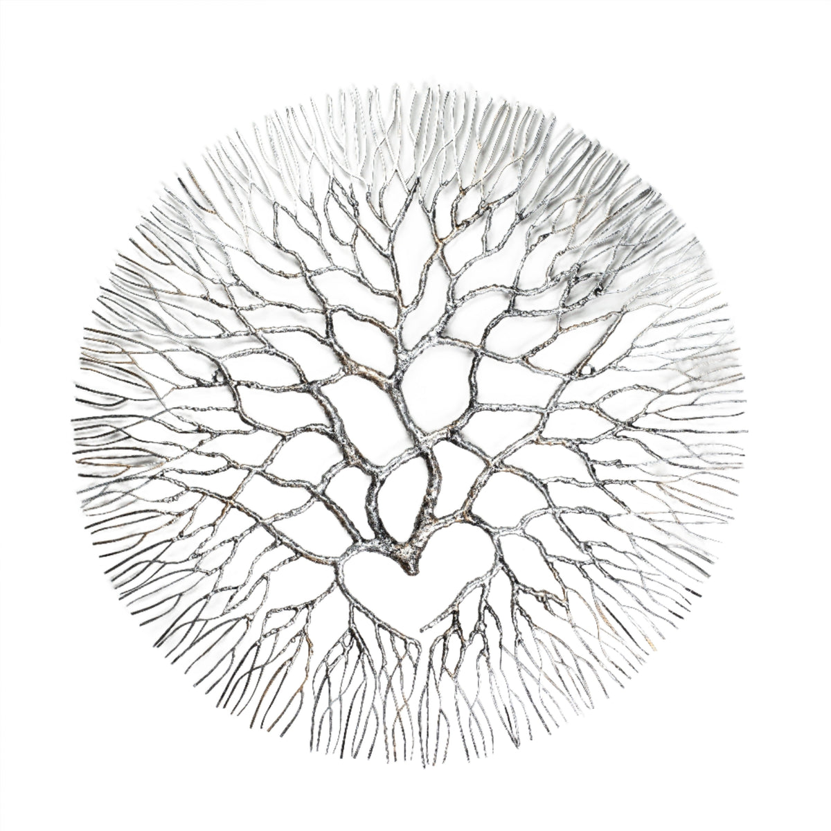 Metal Wall Art: Small Wrought Iron Coral 13.5 "