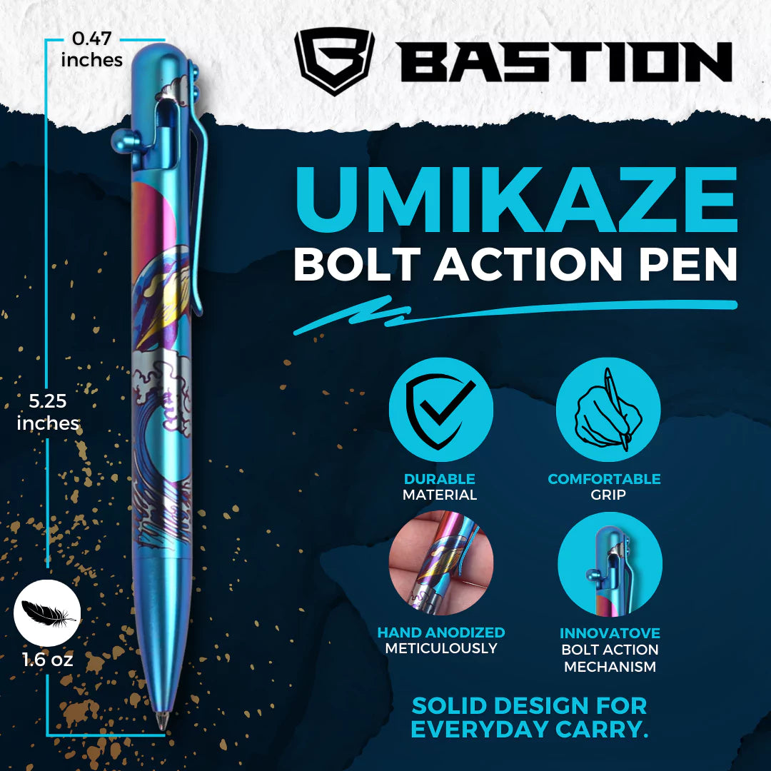 UMIKAZE - TITANIUM - BASTION® BOLT ACTION PEN
