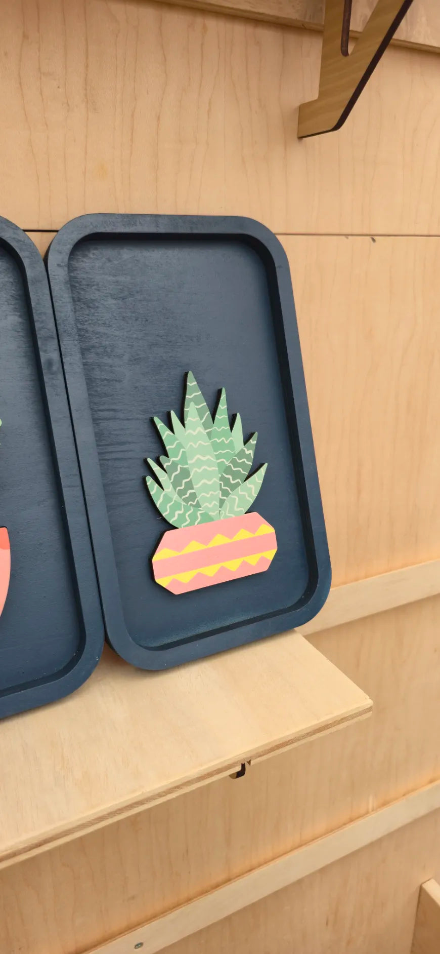 4 Panel Succulent Wall Art