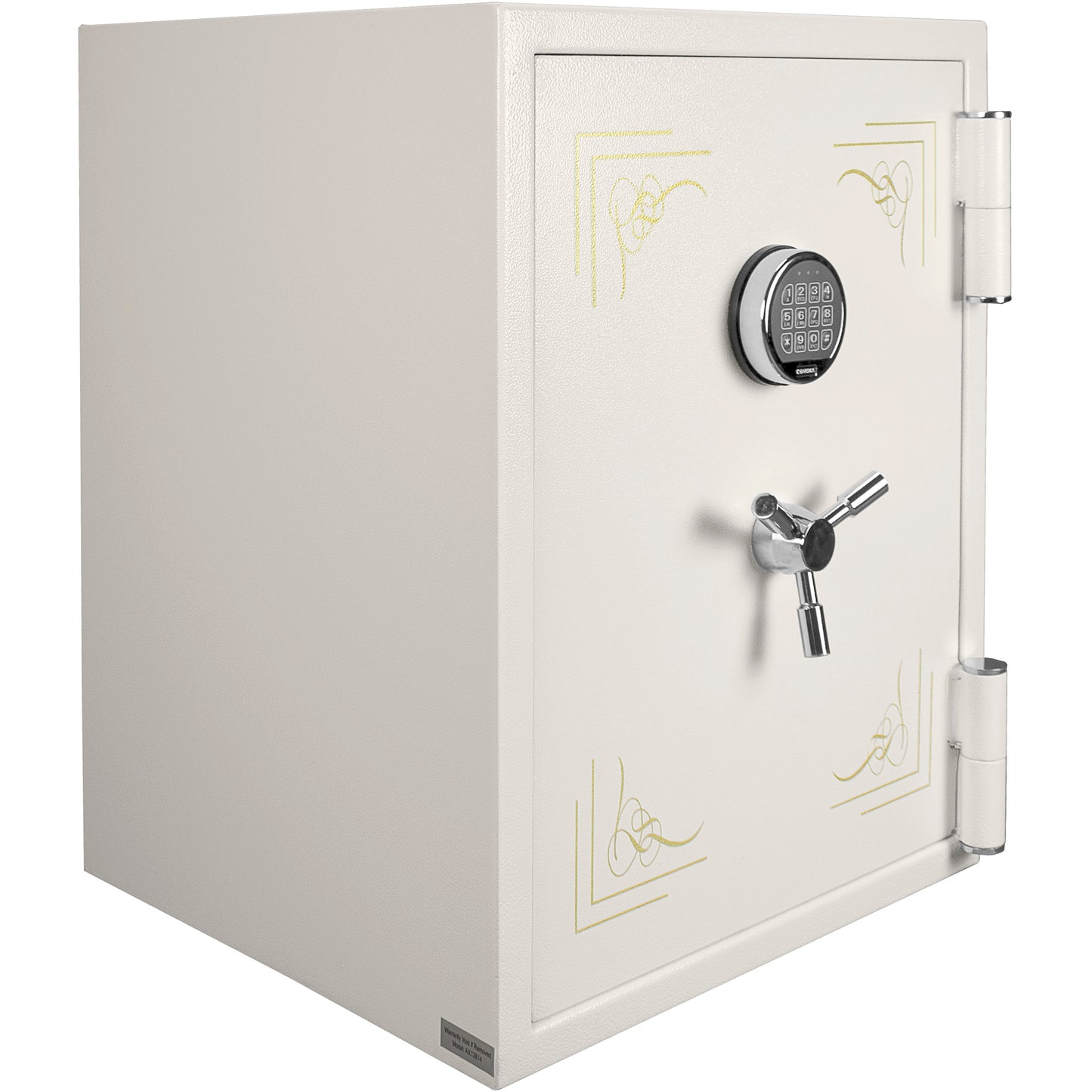 Fireproof Keypad Jewelry Safe with Advanced Security, White Steel, 2.75 Cubic Ft