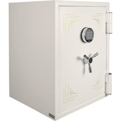 Fireproof Keypad Jewelry Safe with Advanced Security, White Steel, 2.75 Cubic Ft