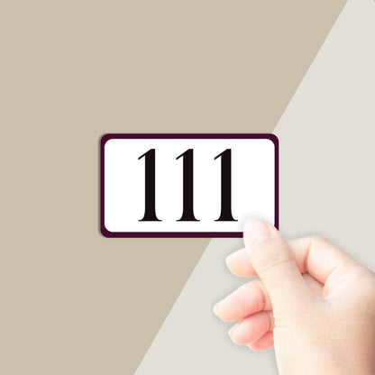 111 Angel Number New Beginnings Sticker