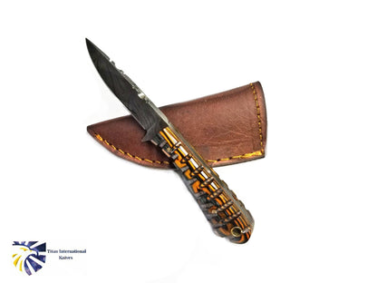 Neck Style Damascus Knife by Titan TD-208