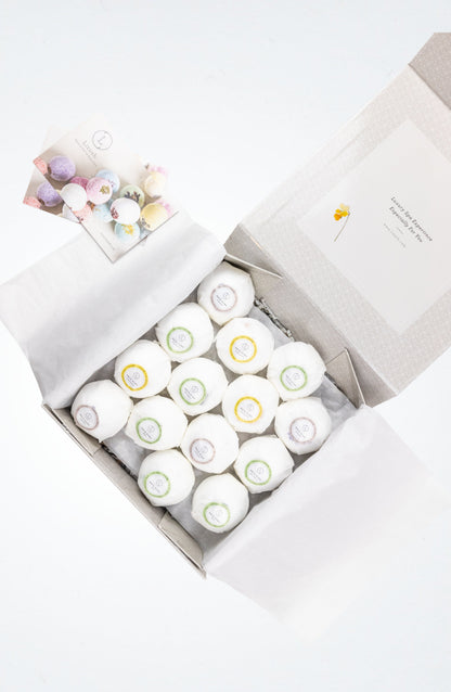 Natural Bath Bomb Gift Box – 14 Handmade Bath Bombs for a Spa Day