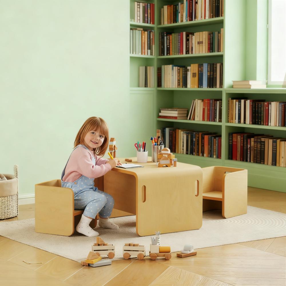 Height Adjustable Toddler Table and Chair Set