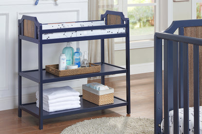Brees Changing Table Midnight Blue/Brownstone