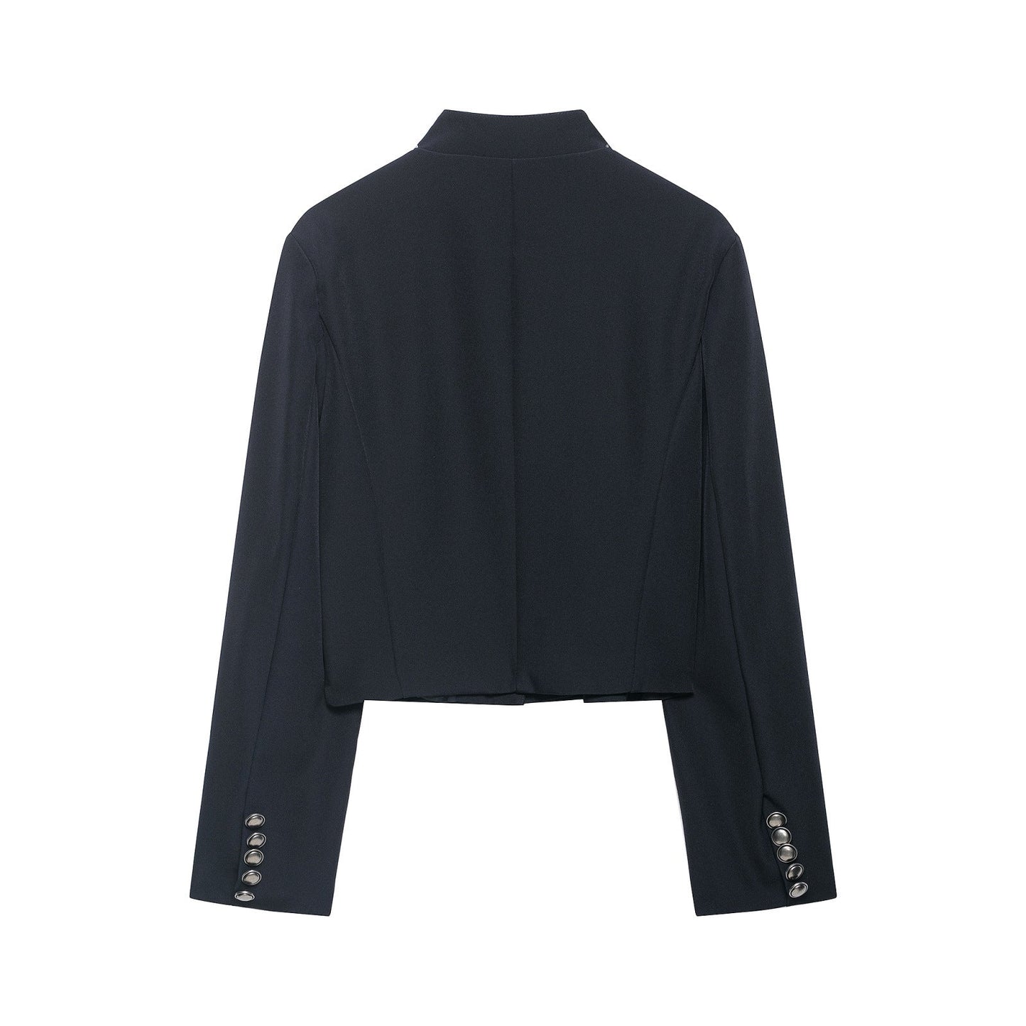 Women's Jacket Dark Navy Military Frogged BYMANYC ® New York SOHO MILITARY EMBROIDERED CROPPED BLAZER - New Collection