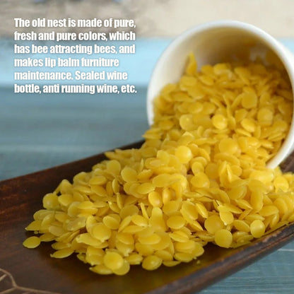 Yegbong White Beeswax, Diy Skin Care Lip Wax Candle With Multi-Purpose Cosmetic Ingredients