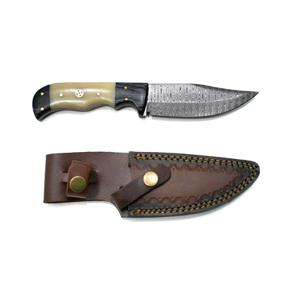 Damascus Steel Hunting Knife by Titan TD-170