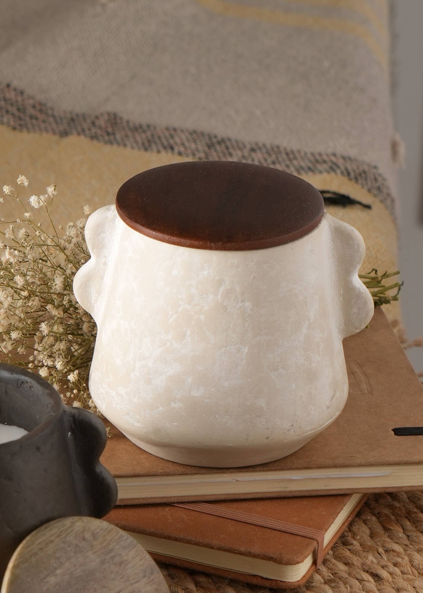 Jar Candle  Ecomix Wax Fill With Wooden Lid - Vanilla Lavender, 8oz