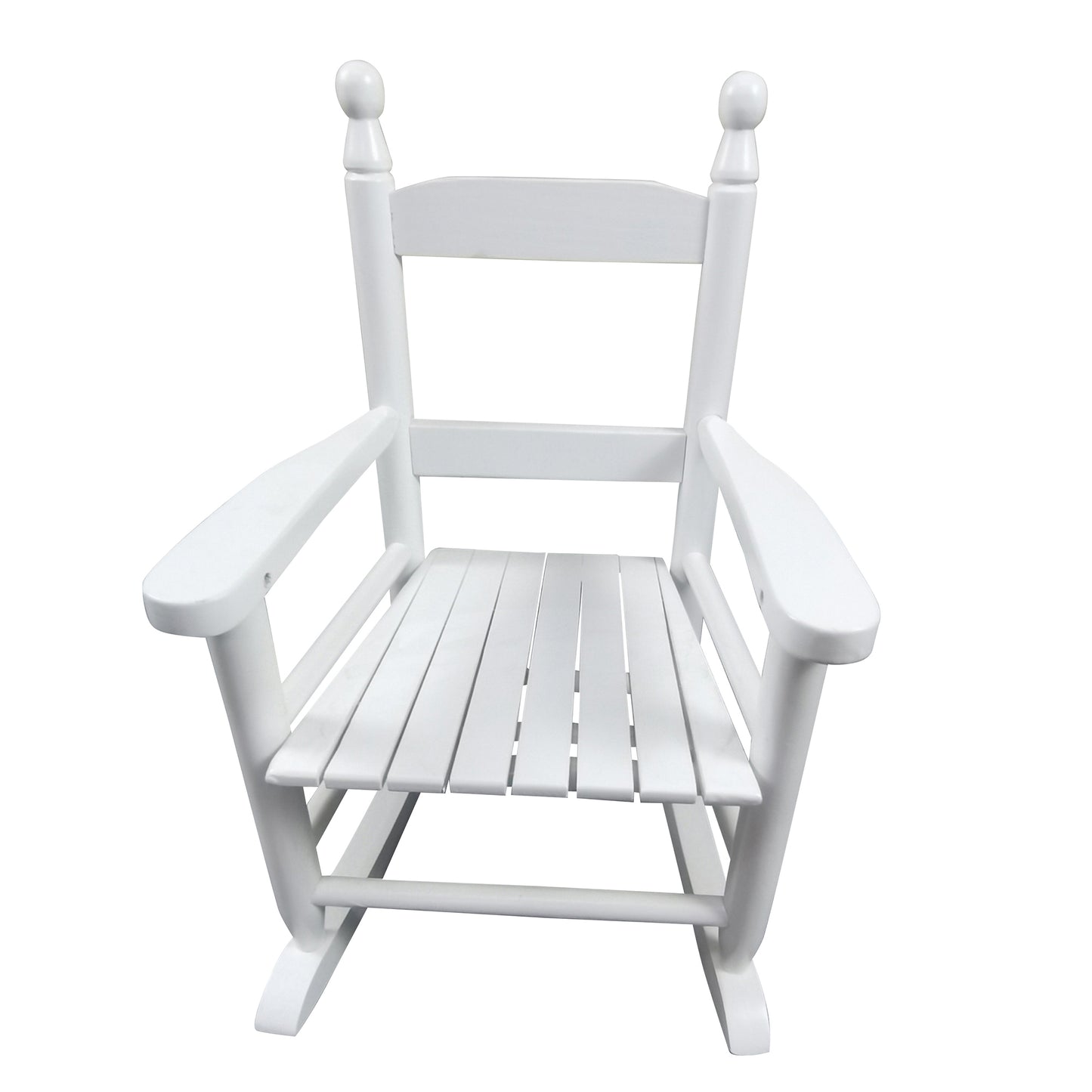 Children's Rocking Chair - Indoor or Outdoor Use - White - Solid Wood - 14.17 x 18.90 x 22.44 inches