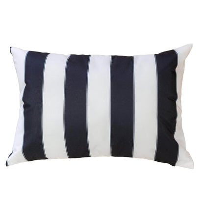Horizon Stripe Pillow - Outdoor & Indoor, Black, 20x20, 100% Polyester Fabric