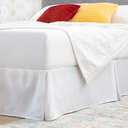 Linenspa 80gsm microfiber bedskirt, Cal King, White