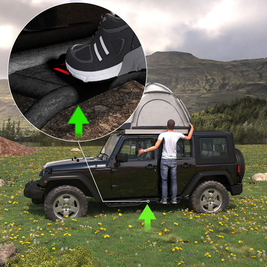 Running Boards Drop Down Steps Bars For 07-18 Jeep Wrangler JK Unlimited 4 Door